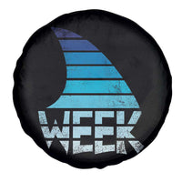 Funny Shark Fin Week Retro Ocean Wildlife Vintage Spare Tire Cover