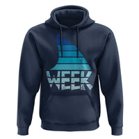 Funny Shark Fin Week Retro Ocean Wildlife Vintage Hoodie