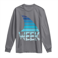 Funny Shark Fin Week Retro Ocean Wildlife Vintage Long Sleeve Shirt