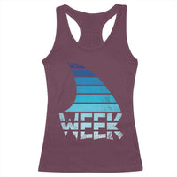 Funny Shark Fin Week Retro Ocean Wildlife Vintage Racerback Tank Top