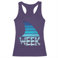 Funny Shark Fin Week Retro Ocean Wildlife Vintage Racerback Tank Top