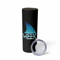 Funny Shark Fin Week Retro Ocean Wildlife Vintage Skinny Tumbler