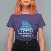 Funny Shark Fin Week Retro Ocean Wildlife Vintage T Shirt For Women