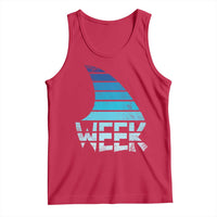 Funny Shark Fin Week Retro Ocean Wildlife Vintage Tank Top