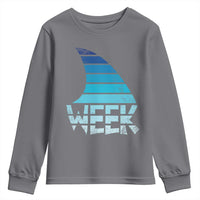 Funny Shark Fin Week Retro Ocean Wildlife Vintage Youth Sweatshirt