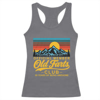 50th Birthday Official Member Old Fart Club Racerback Tank Top 50 Years of Being Awesome Funny Fart Joke Retro