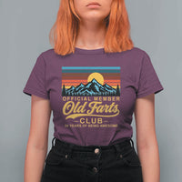 50th Birthday Official Member Old Fart Club T Shirt For Women 50 Years of Being Awesome Funny Fart Joke Retro