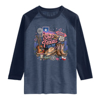 She Is From Texas I Can Tell Raglan Shirt Texas Girl Pride
