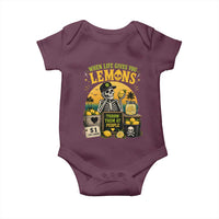 When Life Gives You Lemons Throw Them At People Baby Onesie Skeleton Lemon Jokes