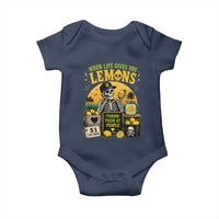 When Life Gives You Lemons Throw Them At People Baby Onesie Skeleton Lemon Jokes
