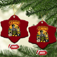 When Life Gives You Lemons Throw Them At People Ceramic Ornament Skeleton Lemon Jokes