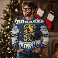 When Life Gives You Lemons Throw Them At People Ugly Christmas Sweater Skeleton Lemon Jokes
