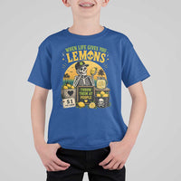 When Life Gives You Lemons Throw Them At People T Shirt For Kid Skeleton Lemon Jokes