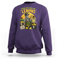 When Life Gives You Lemons Throw Them At People Sweatshirt Skeleton Lemon Jokes