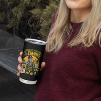 When Life Gives You Lemons Throw Them At People Tumbler Cup Skeleton Lemon Jokes