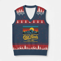 70th Birthday Official Member Old Fart Club V-Neck Knit Sweater Vest 70 Years of Being Awesome Funny Fart Joke Retro