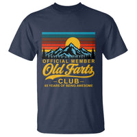 65th Birthday Official Member Old Fart Club T Shirt 65 Years of Being Awesome Funny Fart Joke Retro