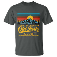 45th Birthday Official Member Old Fart Club T Shirt 45 Years of Being Awesome Funny Fart Joke Retro