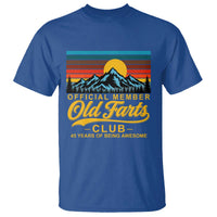 45th Birthday Official Member Old Fart Club T Shirt 45 Years of Being Awesome Funny Fart Joke Retro
