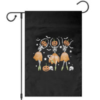 Funny Halloween Garden Flag Ballerina Pumpkin Skeleton Pumpkin Flower - Wonder Print Shop