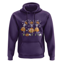 Funny Halloween Hoodie Ballerina Pumpkin Skeleton Pumpkin Flower