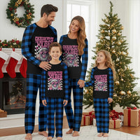 Funny Pink Santa Christmas Plaid Pajama Set Christmas Vibes Checkboard - Wonder Print Shop