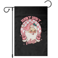 Funny Christmas Garden Flag Holly Jolly Vibes Retro Pink Santa - Wonder Print Shop