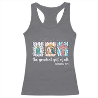 Christian Christmas Racerback Tank Top The Greatest Gift Of All Jesus Nativity Scene - Wonder Print Shop