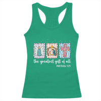 Christian Christmas Racerback Tank Top The Greatest Gift Of All Jesus Nativity Scene - Wonder Print Shop