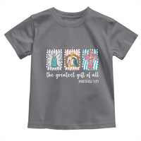 Christian Christmas Toddler T Shirt The Greatest Gift Of All Jesus Nativity Scene - Wonder Print Shop