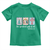 Christian Christmas Toddler T Shirt The Greatest Gift Of All Jesus Nativity Scene - Wonder Print Shop