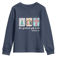 Christian Christmas Youth Sweatshirt The Greatest Gift Of All Jesus Nativity Scene - Wonder Print Shop