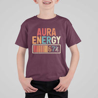 Funny Aura Energy At 67 T Shirt For Kid Six Seven Meme Gen Alpha Slang - Wonder Print Shop