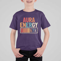 Funny Aura Energy At 67 T Shirt For Kid Six Seven Meme Gen Alpha Slang - Wonder Print Shop