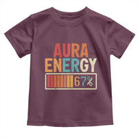 Funny Aura Energy At 67 Toddler T Shirt Six Seven Meme Gen Alpha Slang - Wonder Print Shop