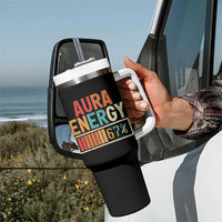Funny Aura Energy At 67 Tumbler With Handle Six Seven Meme Gen Alpha Slang - Wonder Print Shop