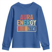Funny Aura Energy At 67 Youth Sweatshirt Six Seven Meme Gen Alpha Slang - Wonder Print Shop