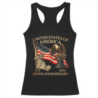 America's 250th Anniversary Racerback Tank Top United States Of America 250th Independence Day Freedom - Wonder Print Shop