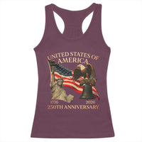 America's 250th Anniversary Racerback Tank Top United States Of America 250th Independence Day Freedom - Wonder Print Shop