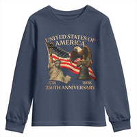 America's 250th Anniversary Youth Sweatshirt United States Of America 250th Independence Day Freedom - Wonder Print Shop