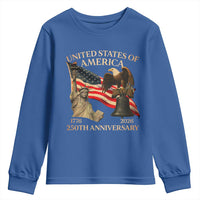 America's 250th Anniversary Youth Sweatshirt United States Of America 250th Independence Day Freedom - Wonder Print Shop