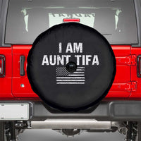 Funny I Am Aunt Tifa Spare Tire Cover Political Satire Vintage American Flag - Wonder Print Shop