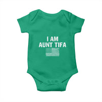 Funny I Am Aunt Tifa Baby Onesie Political Satire Vintage American Flag - Wonder Print Shop
