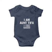 Funny I Am Aunt Tifa Baby Onesie Political Satire Vintage American Flag - Wonder Print Shop