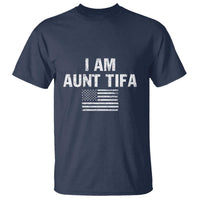 Funny I Am Aunt Tifa T Shirt Political Satire Vintage American Flag - Wonder Print Shop