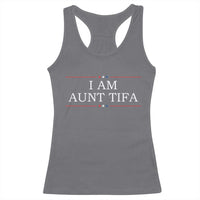 Funny I Am Aunt Tifa Racerback Tank Top Political Satire Stars And Stripes - Wonder Print Shop