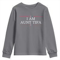 Funny I Am Aunt Tifa Youth Sweatshirt Political Satire Stars And Stripes - Wonder Print Shop