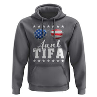Funny Aunt Tifa Hoodie Political Satire American Flag Sunglasses - Wonder Print Shop