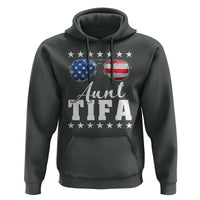 Funny Aunt Tifa Hoodie Political Satire American Flag Sunglasses - Wonder Print Shop
