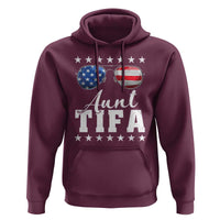 Funny Aunt Tifa Hoodie Political Satire American Flag Sunglasses - Wonder Print Shop
